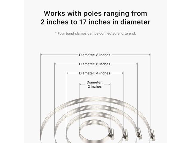 Holicfun No-Drill Outdoor Security Camera Pole Mount, Universally Compatible with Ring, Blink, Eufy, Wyze, Arlo, Google Nest, Simplisafe Cameras,...
