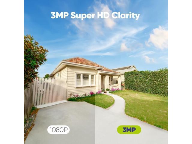 SANNCE 3MP Wireless CCTV Camera, Full-Color Outdoor Wireless Security Camera with 2-Way Audio, Dual-Band WiFi 2.4G/5.8G, 100ft Night Vision...