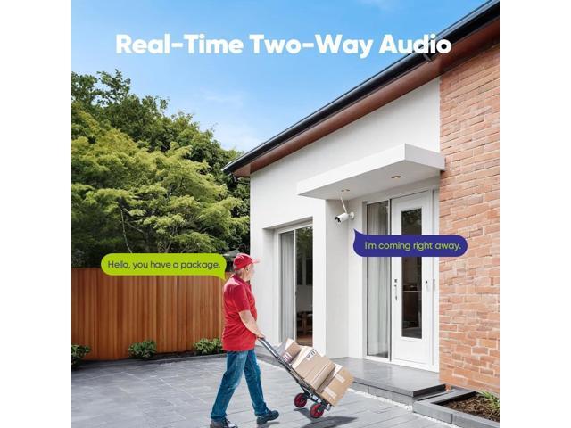 SANNCE 3MP Wireless CCTV Camera, Full-Color Outdoor Wireless Security Camera with 2-Way Audio, Dual-Band WiFi 2.4G/5.8G, 100ft Night Vision...