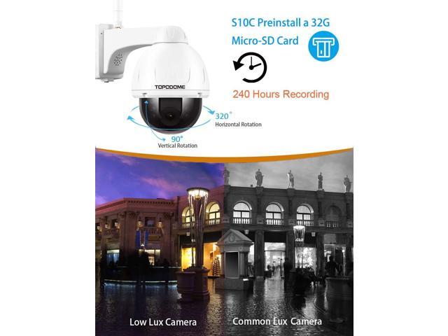 940nm RTSP PTZ Camera Outdoor WiFi for Home Security Human Tracking, Surveillance Cameras Motion Detection, 50FT Hidden Night Vision, 32G SD Card...