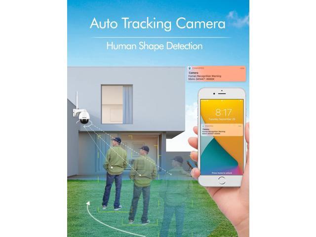 940nm RTSP PTZ Camera Outdoor WiFi for Home Security Human Tracking, Surveillance Cameras Motion Detection, 50FT Hidden Night Vision, 32G SD Card...
