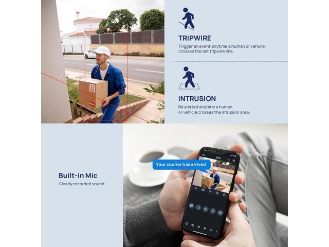 VIKYLIN 4MP PoE IP Camera Starlight 0.006Lux@F1.6, Dome/Turret Secrutiy Camera with IVS,2.8mm Lens 164ft IR Night Vision, Built-in Mic, AI Human...