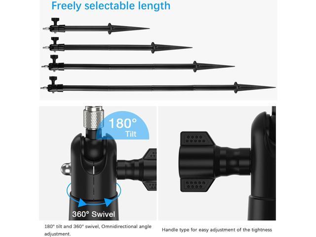 HOLACA Spike Pole Mount and Weatherproof Silicone Skin for Blink Outdoor 4 Security Camera, Ground Stake Mount Suitable for Blink Gen 4 Camera, Black