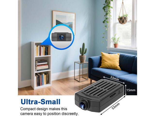 Small Camera,64GB Nanny Cam,1080P Video Camera for Security,Motion Detection,NO WiFi