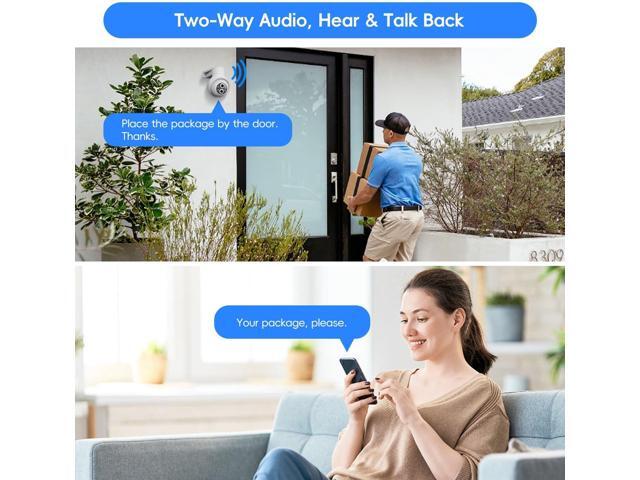 MMQ Security Camera Wireless, 2MP Dual Lens Camera for Home Security, Outdoor Camera PTZ with 10X Hybrid Zoom, Auto Tracking Human Detection, 2-Way...