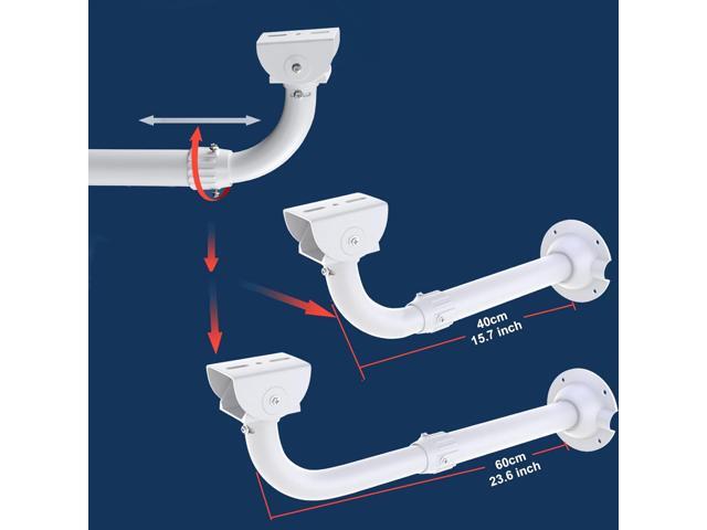 WiTi Solid J-Pole Bracket Extendable Mounting Holder for Security Surveillance Cameras,40CM-60CM Adjustable Wall and Ceiling Mount Bracket for CCTV...