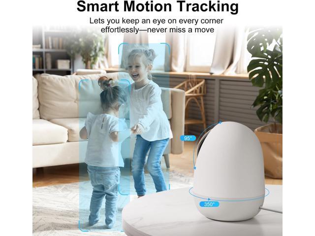 Indoor Security Camera, 5 & 2.4Ghz WiFi Cameras for Home Security, Pet/Baby Motion/Sound Detection, Auto Tracking, 2-Way Audio, Siren, Compatible...