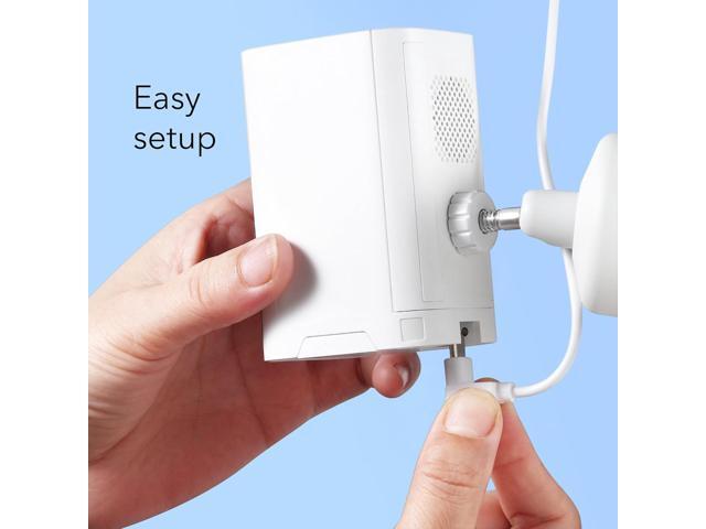Wasserstein Solar Panel (2W 5V) Compatible with Wyze Cam Pro - Continuous Power for Your Surveillance Camera (White) (Camera NOT Included)