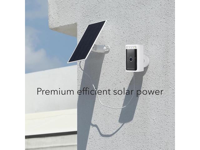 Wasserstein Solar Panel (2W 5V) Compatible with Wyze Cam Pro - Continuous Power for Your Surveillance Camera (White) (Camera NOT Included)