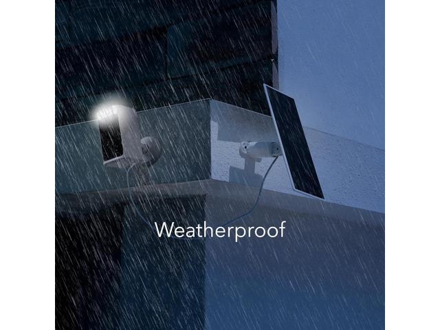 Wasserstein Solar Panel (2W 5V) Compatible with Wyze Cam Pro - Continuous Power for Your Surveillance Camera (White) (Camera NOT Included)