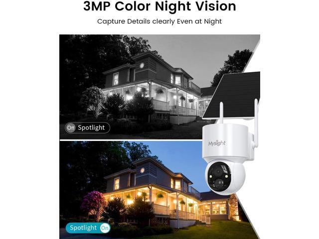 Security Cameras Outdoor Wireless, No Subscription, 4 Cam-Kit, 128G Local Storage HomeBase, 2K Solar Security Camera Wireless System with 360° Pan...