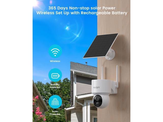 Security Cameras Outdoor Wireless, No Subscription, 4 Cam-Kit, 128G Local Storage HomeBase, 2K Solar Security Camera Wireless System with 360° Pan...