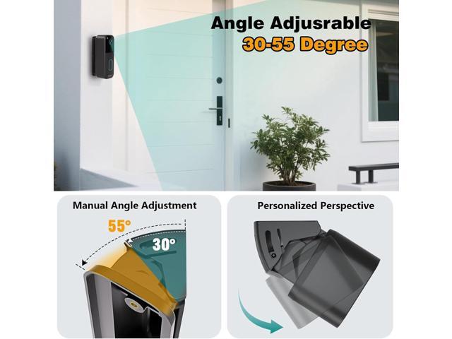 All-New Blink Doorbell Angle Mount, Adjustable 3055 Degrees Corner Mount for Blink Doorbell Camera 2nd Gen(Newest Model), Angled Mounting Bracket...