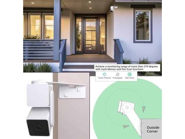 2Pack Wall Mount for Wyze Cam Pan V4 V3, Outside Corner Bracket for Wyze Cam Outdoor Indoor, Full Side Coverage, Improves The Field of View Reduce...