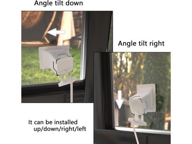 Angled Window Mount for Wyze Cam V4 and V3 Tilt Angle Glass Mount Through Windows Glass Surfaces Use Cam v4 Turn Wyze Camera into a Window Camera...