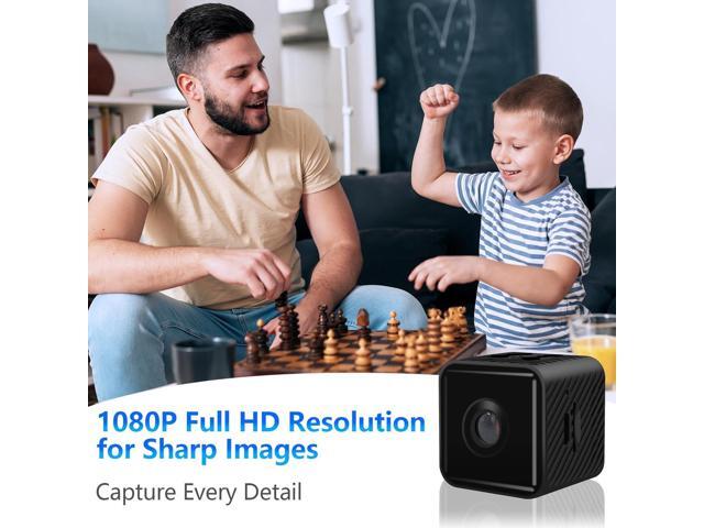 Mini Security Camera, 1080P HD Home Wireless Small Camera, Indoor WiFi Nanny Cam with Motion Detection and Night Vision, 150° Wide View, App...