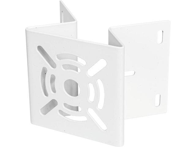 Medium Size External Corner Wall Mount Iron Plate Vertical Bracket for PTZ CCTV Surveillance Camera Metal Holder White