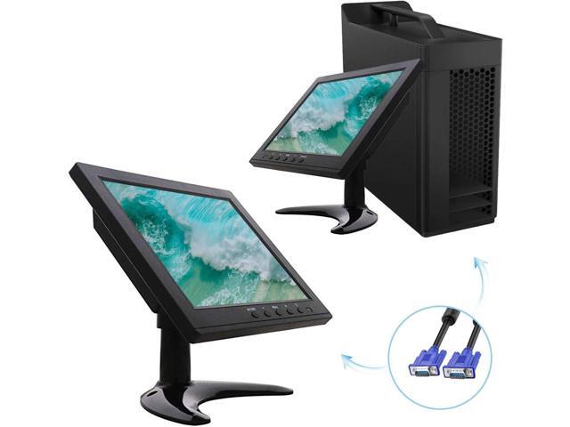 Security Monitor 8' FHD 1024x768 with Remote Control, PC Monitor with VGA HDMI BNC AV USB Input, Built-in Speaker 178 Wide Angle for Raspberry Pi...