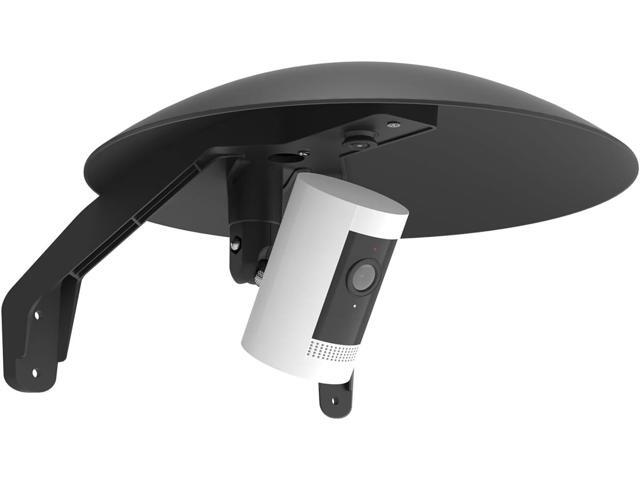 Holicfun Sun & Rain Shade Cover with 360° Adjustable Mount for Ring and Blink Outdoor Security Cameras - Black
