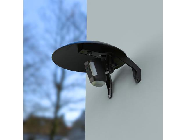 Holicfun Sun & Rain Shade Cover with 360° Adjustable Mount for Ring and Blink Outdoor Security Cameras - Black