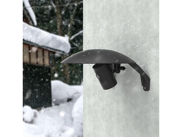 Holicfun Sun & Rain Shade Cover with 360° Adjustable Mount for Ring and Blink Outdoor Security Cameras - Black
