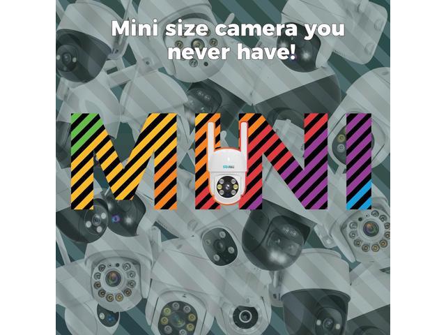 SOVMIKU 2CA3 AI Auto Tracking Mini 2K Security Camera Wireless Outdoor, Two-Way Audio, 9.8Ft Power Cable, Easy to Setup, 360° View, Pan/Tilt, Color...