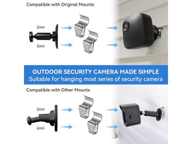 Vinyl Siding Clips Hooks, No-Hole Needed Siding Hangers for Outdoor Mounted Blink, Arlo, Ring Home Security Cameras (40 Pack), Stainless Steel