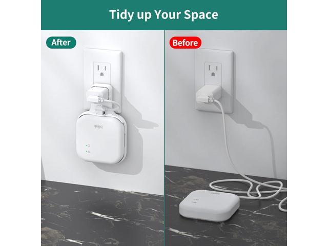 HomeMount 64GB Micro SD Card Outlet Wall Mount for Blink Sync Module XR with Short Cable, Save Space and Easy Move Wall Holder Mounting Bracket for...