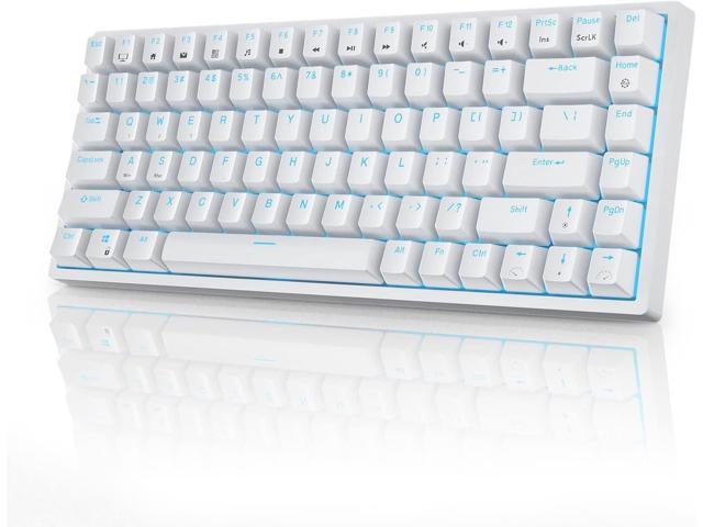 RK ROYAL KLUDGE RK84 Wireless Blue Backlit 75% Triple Mode BT5.0/2.4G/USB-C Hot Swappable Mechanical Keyboard, 84 Keys Tenkeyless Mechanical...