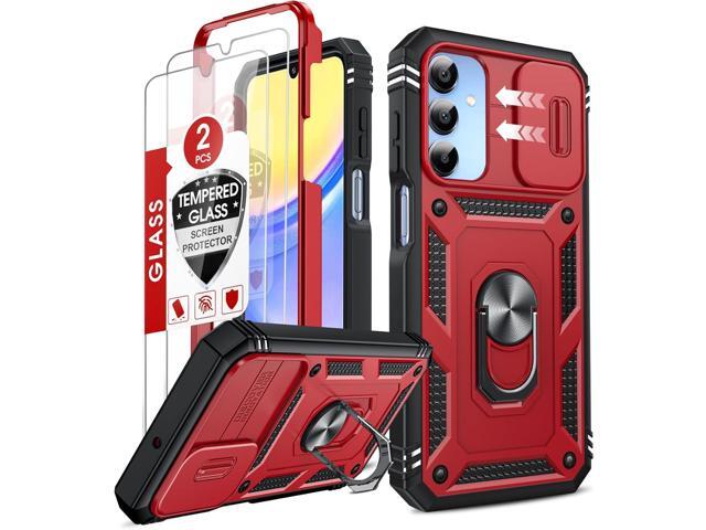 LeYi Compatible for Samsung Galaxy A15 5G Case: A15 Screen Protector with A15 5G Telephone Case, Metal Stand Heavy Duty Shockproof para Mobile...