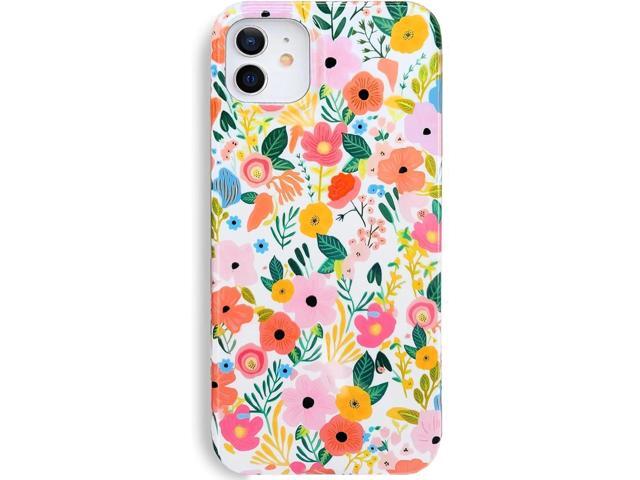 J. west iPhone 11 Case 6.1, Soft Shockproof Cute Floral Phone Protective Cover for Women, Garden Flower Pattern Design Slim Fit Anti-Scratch Phone...