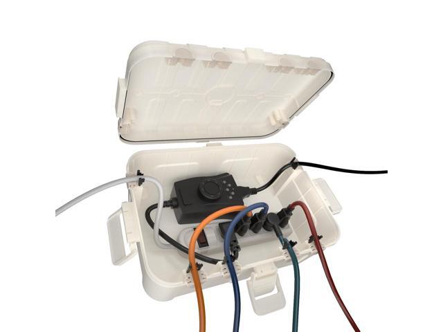 Flemoon Large Outdoor Electrical Box (12.5 x 8.5 x 5 inch), IP54 Waterproof Outdoor Extension Cord Cover Weatherproof, Protect Outlet, Plug,...