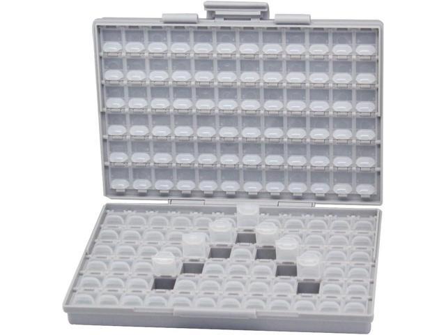 AideTek Box-all Enclosure for Surface Mount Components 1206 0805 0603 0402 0201 Size+ 198 White Labels 144 Compartments with Lid Hold up to 300pcs...