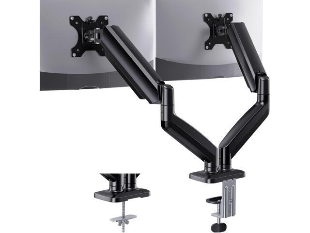 HUANUO Dual Monitor Mount, Mounts 2 Screens Up to 32 Inch, Holds 22 lbs per Arm, Dual Monitor Stand with Excellent Design, Height-Adjustable, Tilt,...