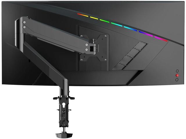 Gas Spring Monitor Arm 32 Inch,Adjustable Single Monitor Desk Mount with Swivel/Tilt/Rotation,Computer Monitors Stand Holder with Clamp/Grommet...