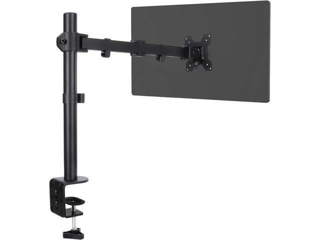 Single Monitor Desk Mount, Heavy Duty Adjustable Monitor Stand for 13'-32' Screen, Monitor Arm Desk Mount Holds Up to 22lbs with C Clamp/Grommet Base