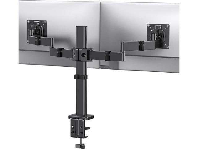 ErGear Dual Monitor Stand for 17-32 inch, Dual Monitor Mount with Adjustable Tilt, Swivel, Rotation, Tiered Arms for Extra Height, Supports 22 lbs...