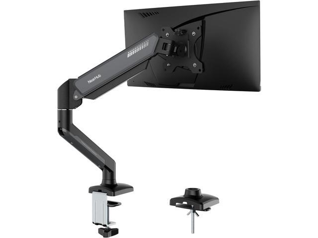 NearHub Single Monitor Mount Arm for 13-32' Up 22 lbs Screens VESA 75x75/100x100 Clamp/Grommet Base Cable Management Space Saving Desk...