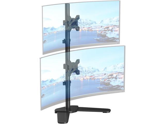 Dual Monitor Stand Free Standing Desk Mount Monitor Arm Fits Two Screens up to 32 inch 22 lbs Fully Adjustable Arms with Max VESA 100x100mm (ML7802)