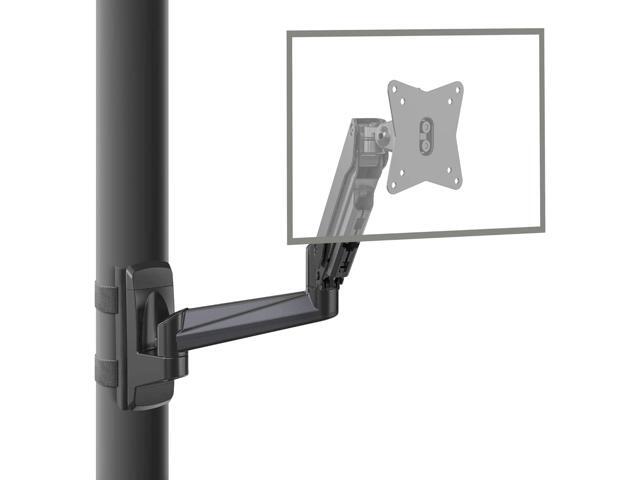 CondoMounts CLMMMAB2022 Full Motion Pillar Monitor Mount WorkBench Monitor Mount Pallet Rack NO Drill GAS Spring Arm with VESA Plate ...