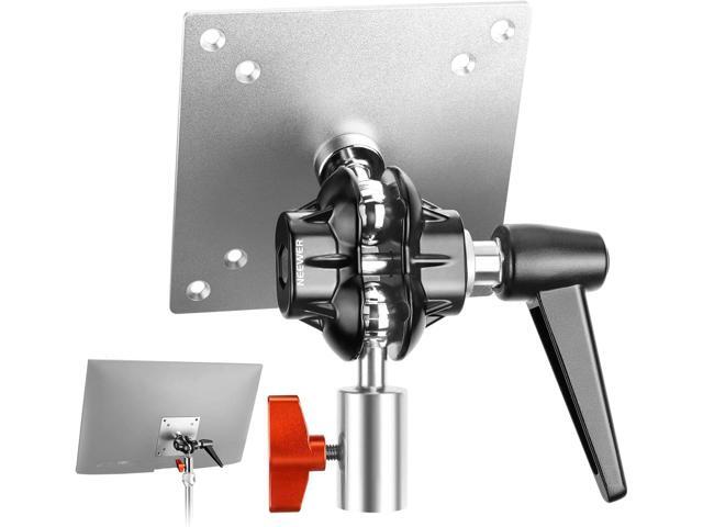 NEEWER Monitor Mount Adapter with VESA Mount, Aluminum Alloy Light Stand Adapter Dual 360° Ball Joint M4 Screw & 5/8' Receiver for Impact Screen...