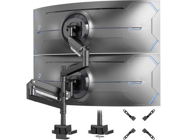 24-57 inch Dual Vertical Monitor Mount, Heavy Duty Monitor Arm for 2 Monitors, up to 59.4 lbs, Extra Tall/Wide Adjustable, Premium Aluminum Dual...