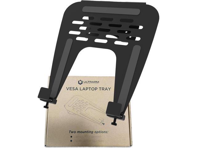Laptop Tray Steel Notebook Holder for Monitor Arm Desk Mount Stand Fits VESA 75/100 Mounting Holes 29lbs Capacity with Vented Cooling Platform...