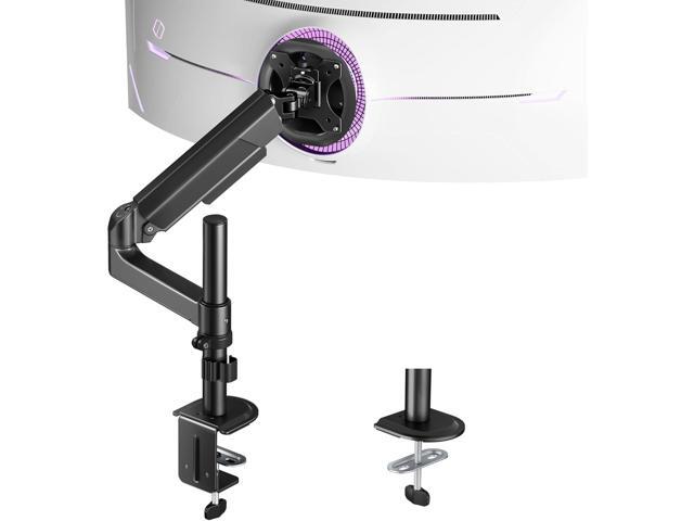 ARES WING Single Monitor Mount - Ultrawide Monitor Arm for 40 34 32 27 Inch Heavy Duty Curved Screen Up to 26.4 lbs with Clamp/Grommet Desk Mount,...