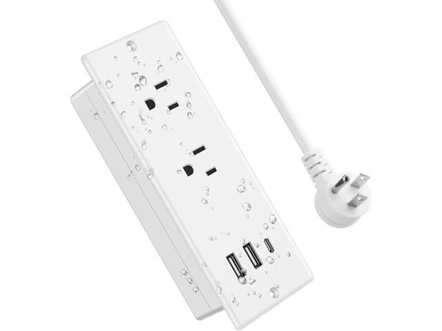 Jgstkcity 20W USB C Recessed Power Strip,Surge Protector Waterproof,Furniture Desk Power Outlet,2 Outlets and and USB C Charging,Suitable for Side...