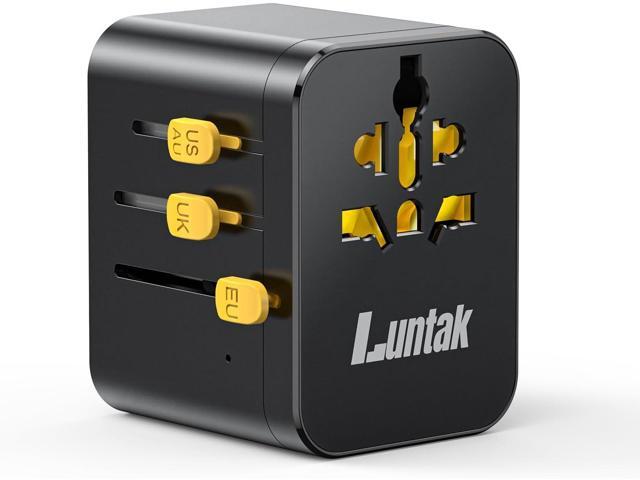 Universal Travel Adapter Worldwide,International Power Adapter with 2 USB-A & 2 USB-C & 1 AC Outlet,All in One European Travel Plug Adapter for...