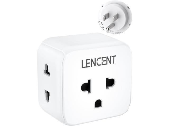LENCENT EU to US Plug Adapter, European to USA Outlet Adaptor, Travel from Europe to American Outlet, 3-Sided Outlet Extender, Wall Tap, Mini...