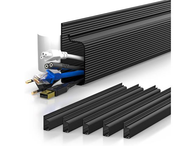 YECAYE 94.2in Cable Management, Cable Organizer,Adhesive Mount Cord Organizer for Desk, Cord Organizer, No-Drill Desk Wire Management for Home...