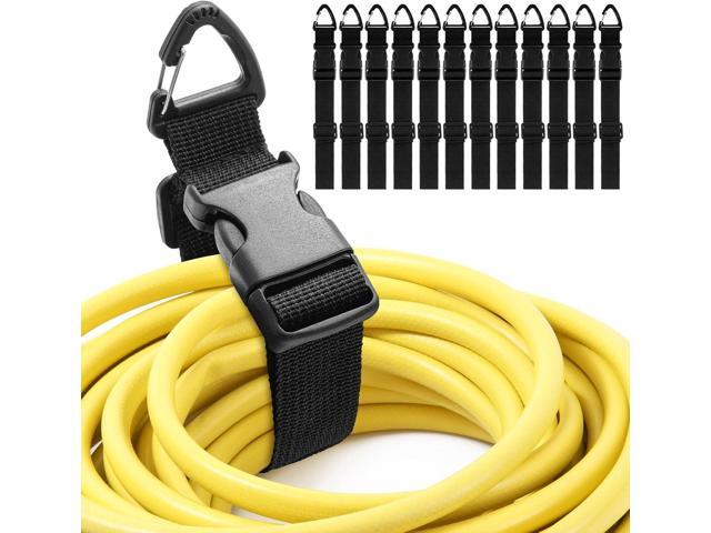 12 Pack 17 Inch Adjustable Extension Cord Holder Organizer with Triangle Clips for Garage Organization and Storage Heavy Duty Extension Cord Hanger...