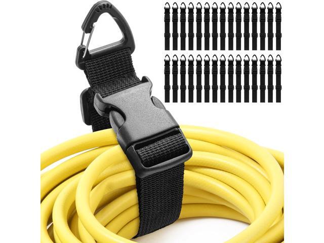 30 Pack 17 Inch Adjustable Extension Cord Holder Organizer with Triangle Clips for Garage Organization and Storage Heavy Duty Extension Cord Hanger...